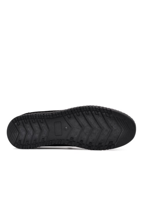 حذاء كاجوال رجالي من الجلد الطبيعي باللون الأسود 3239 M