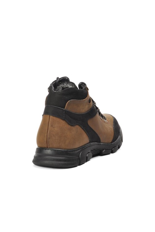 Sand-Black Genuine Leather Mens Boots 4351 M