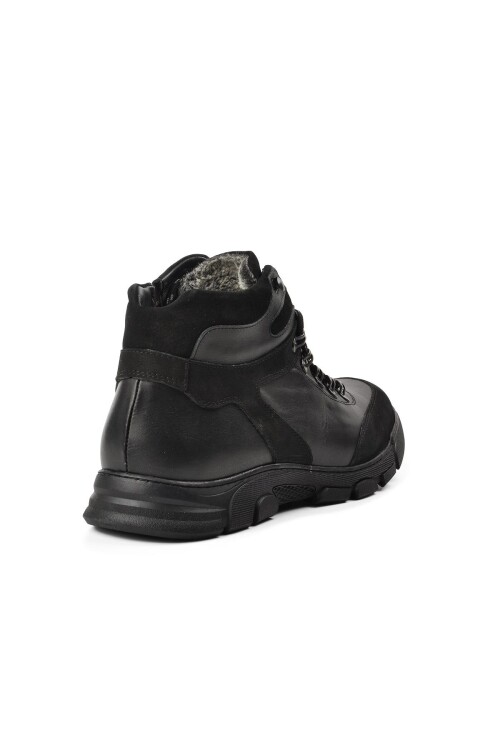 Black Genuine Leather Mens Boots 4351 M