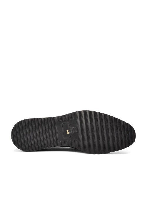 حذاء رجالي كلاسيكي من الجلد الطبيعي باللون الأسود اللامع 6510 M