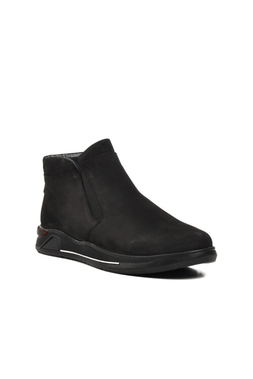 حذاء تشيلسي رجالي من الجلد الطبيعي باللون الأسود 7350 M