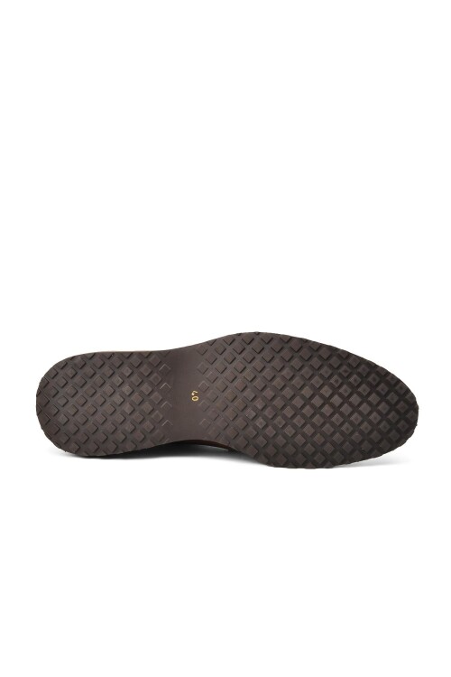 حذاء رجالي كاجوال من الجلد الطبيعي باللون البني 8071 M