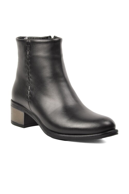 Black Genuine Leather Anatomical Womens Boots 8091 Z