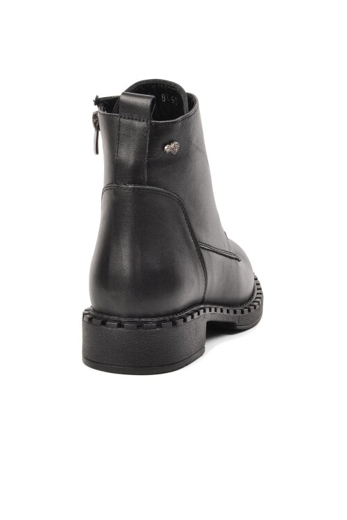Siyah Hakiki Deri Anatomik Kadın Bot  8495 Z