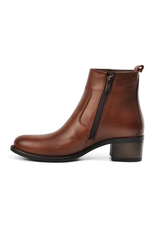 Tan Genuine Leather Anatomical Womens Boots 8691 Z