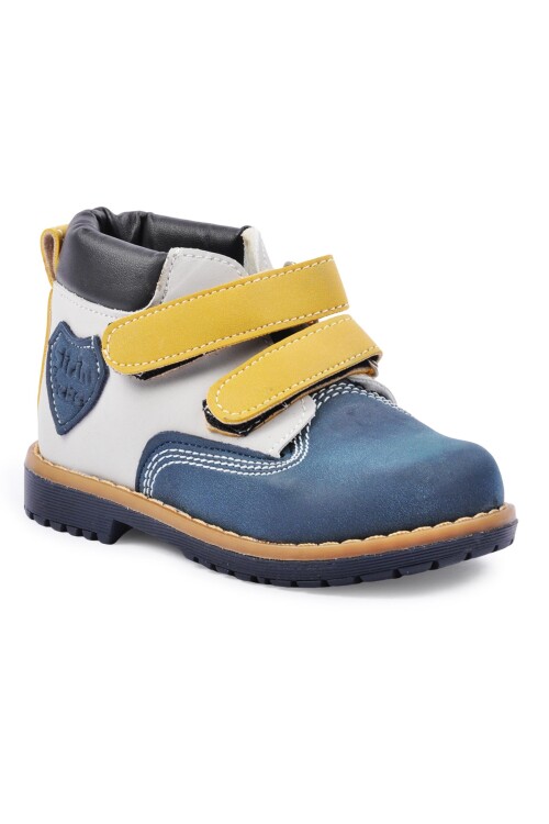 Lacivert Sarı Ortopedik Bebek Bot CAT01 B