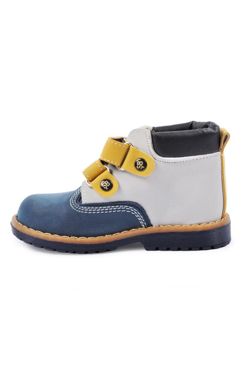 Lacivert Sarı Ortopedik Bebek Bot CAT01 B