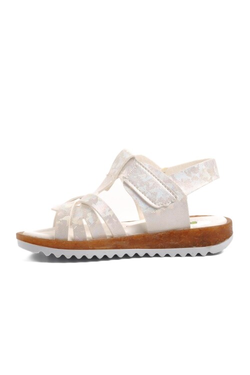 صندل تقويمي أبيض لامع للبنات 22Y07 B