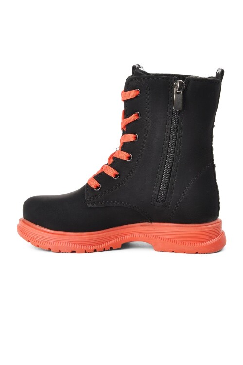 Black-Orange Girls Boots Peris P