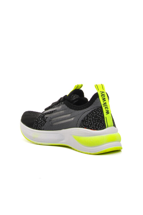 Black-White-Fluorescent Yellow Childrens Sneakers Ravello P