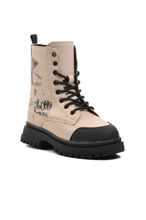 pepinoBeige Polyurethane Girls Boots 1566 F