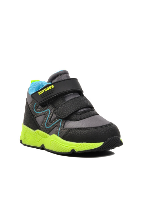 pepinoSmoke-Black-Turquoise Baby Outdoor Boots 1576 B