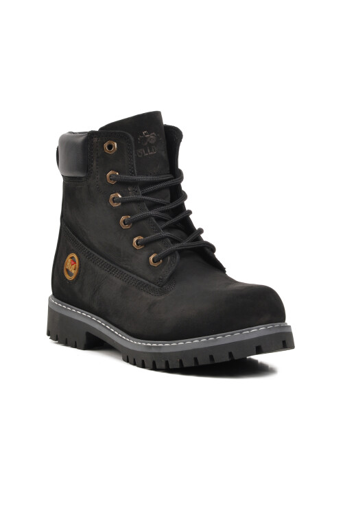 Black Nubuck Genuine Leather Mens Boots 220262 M