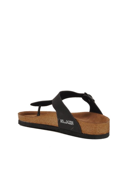 نعال نسائية من جلد النوبوك الأسود 221303 Z