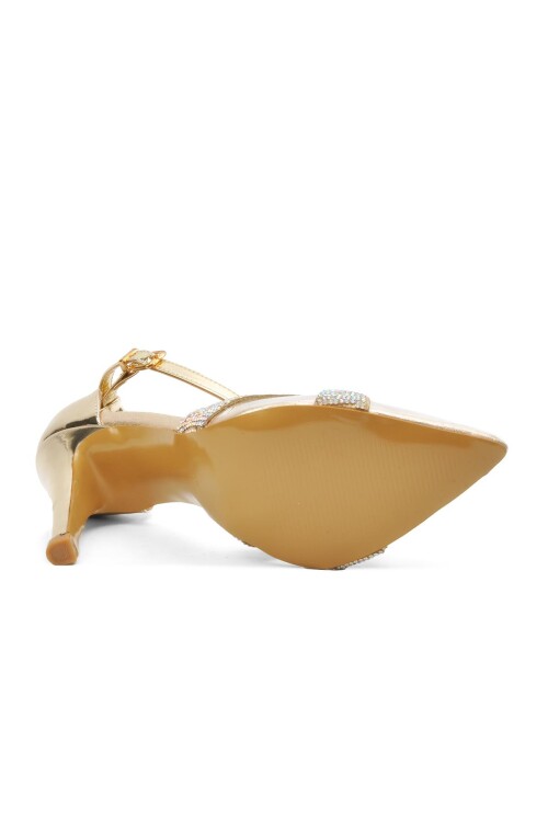 Altın  Kadın Topuklu Ayakkabı 22240205 Z