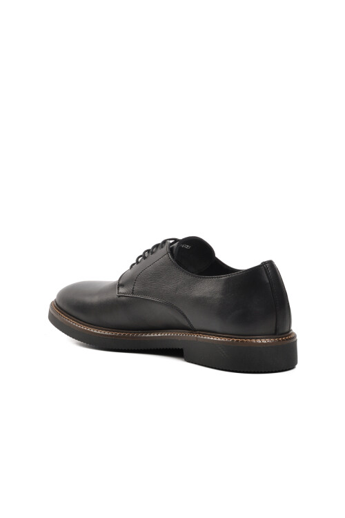 حذاء كاجوال رجالي من الجلد الطبيعي باللون الأسود 23203 M