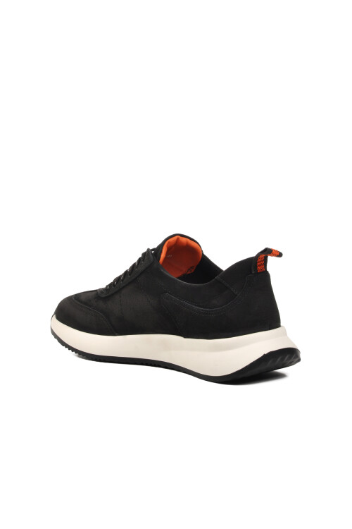 حذاء كاجوال رجالي من الجلد الطبيعي باللون الأسود 232240-1 M