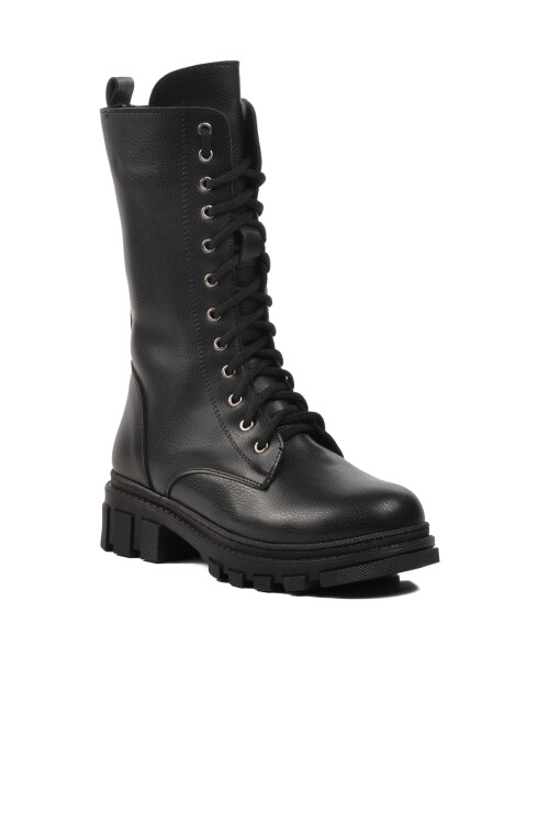 حذاء نسائي أسود من الصوف الداخلي 238005 Z