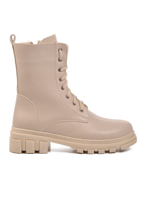 Beige Fleece-Inside Womens Boots 238007 Z