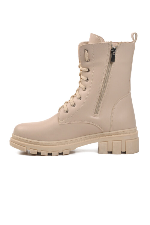 Beige Fleece-Inside Womens Boots 238007 Z