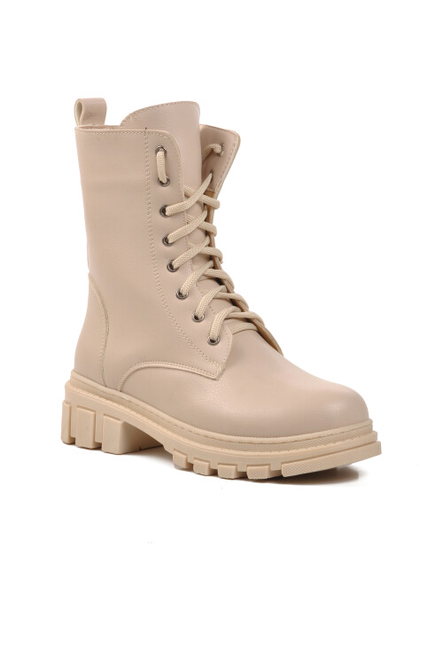 Beige Fleece-Inside Womens Boots 238007 Z