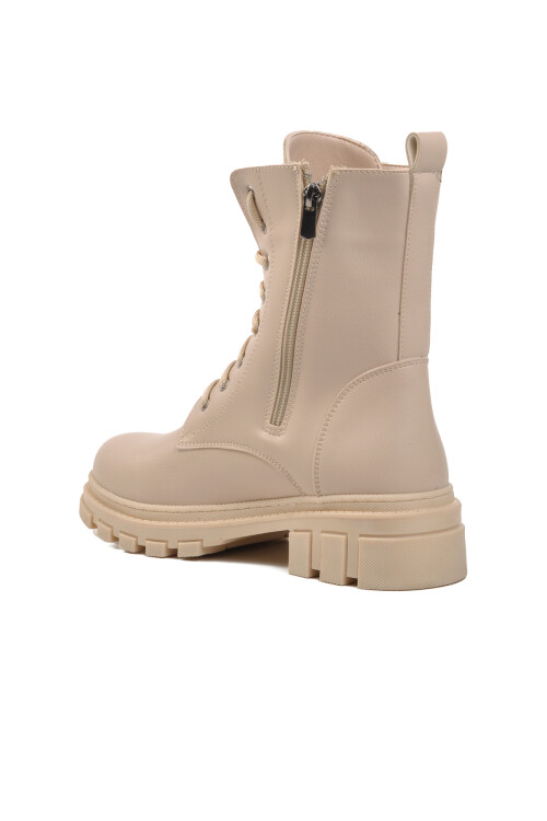Beige Fleece-Inside Womens Boots 238007 Z