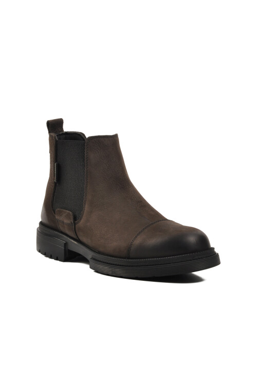 Anthracite Nubuck Genuine Leather Mens Chelsea Boots 240006 M