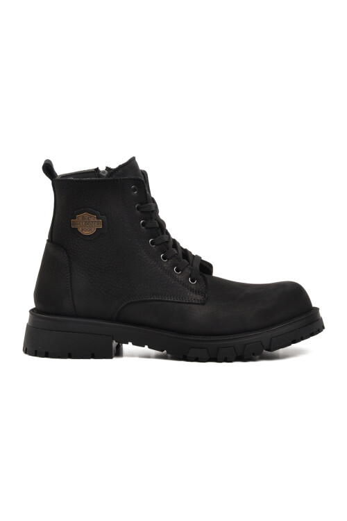 Black Nubuck Genuine Leather Mens Boots 240027 M