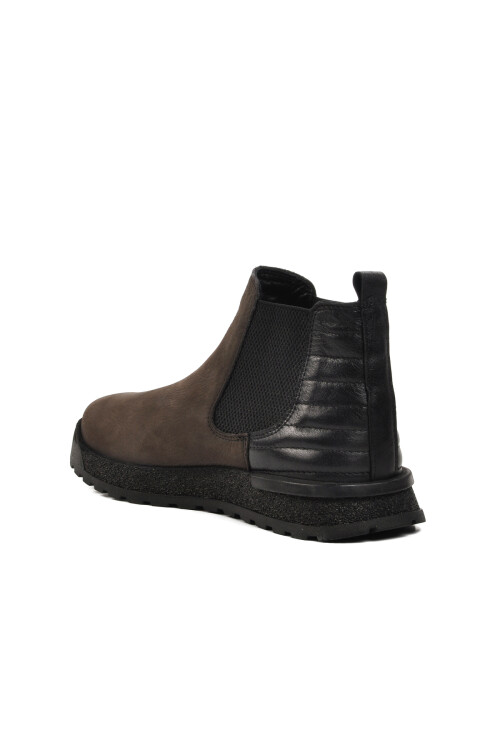 حذاء تشيلسي رجالي من جلد نوبوك بلون أنثراسايت 240049 M