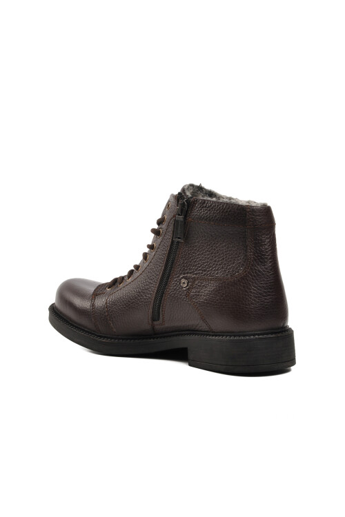 Kahve Floter İçi Kürklü Hakiki Deri Erkek Bot 240096 M
