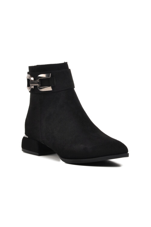 Black Suede Womens Boots 248035 Z
