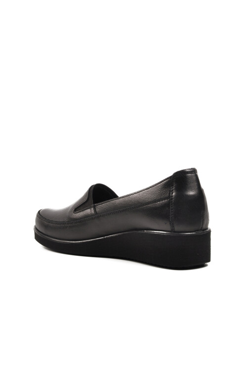 Black Genuine Leather Womens Casual Shoes 25826-1 Z