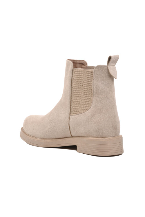 AyakmodBeige Suede Women's Chelsea Boots 284053 Z