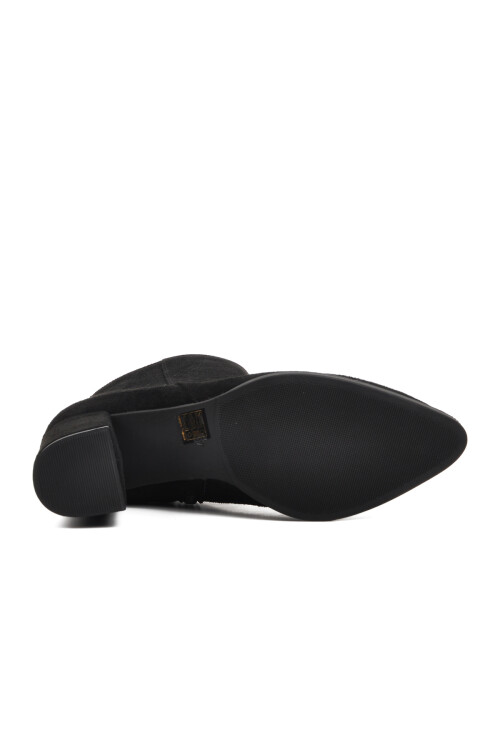 Black Suede Womens Boots 343072 Z