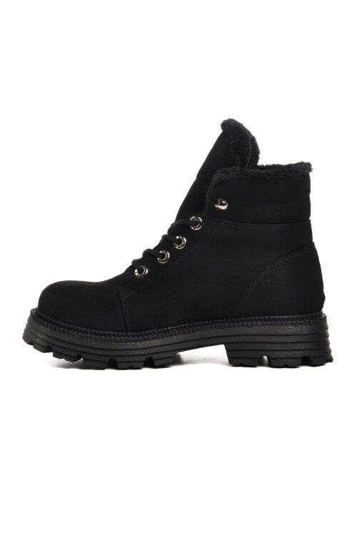 Black Suede Womens Boots 354122 Z