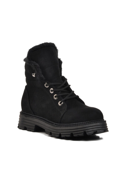 Black Suede Womens Boots 354122 Z