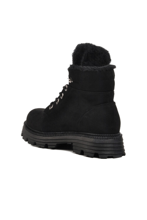 Black Suede Womens Boots 354122 Z