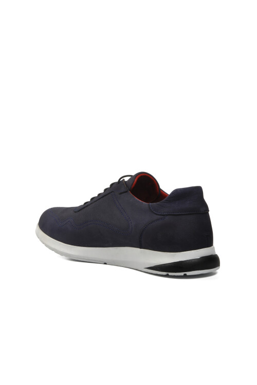 Navy Blue Nubuck Mens Casual Shoes 4384 M (Large Size)