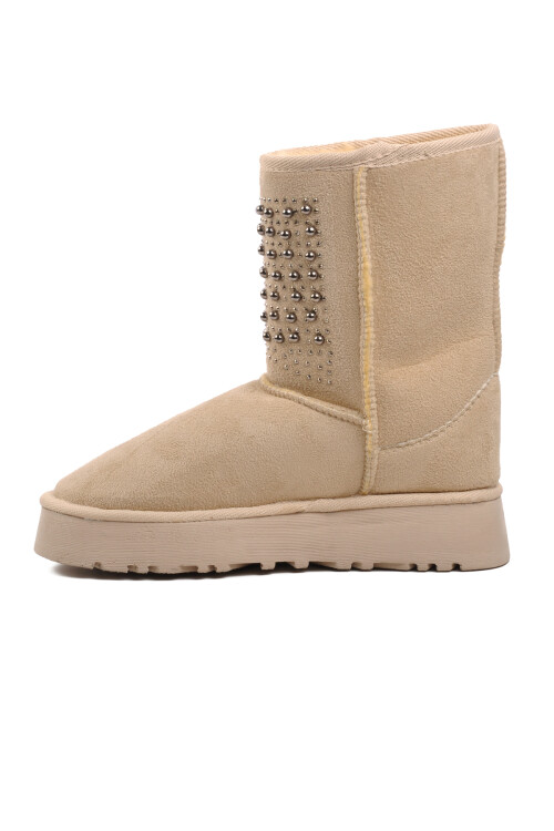 AyakmodBej Süet  Kadın Bot 696054 Z