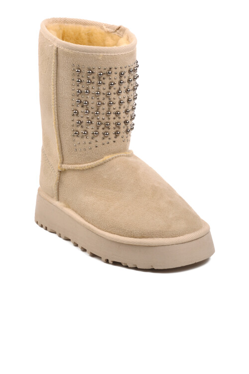 AyakmodBej Süet  Kadın Bot 696054 Z