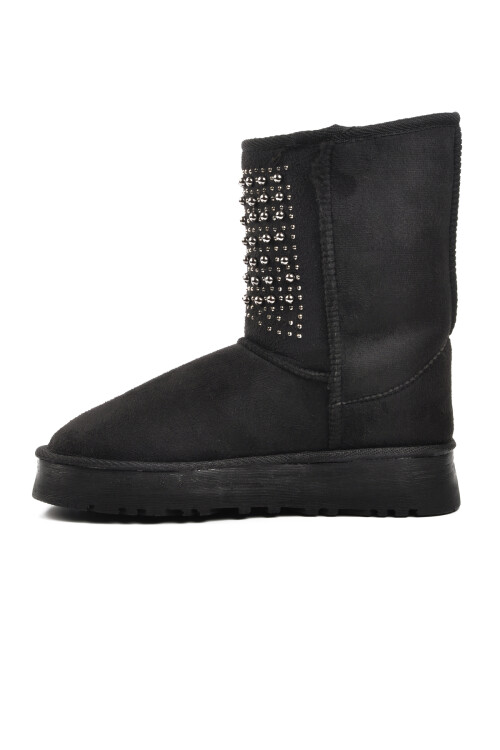 حذاء نسائي من جلد الغزال الأسود 696054 Z