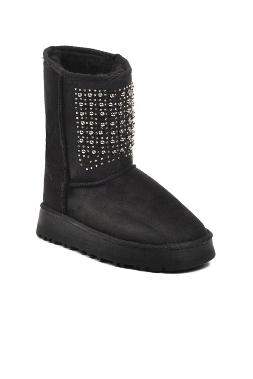 حذاء نسائي من جلد الغزال الأسود 696054 Z