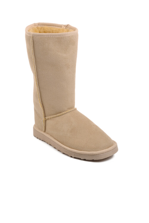 Beige Suede Womens Boots 696055 Z