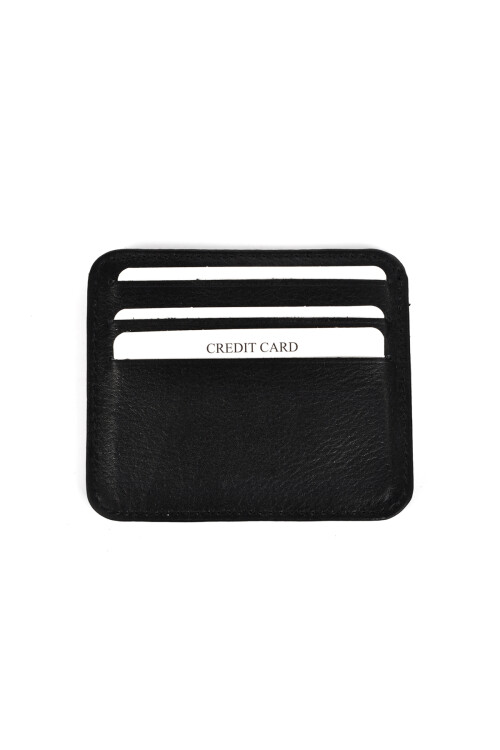 AyakmodSiyah Hakiki Deri Erkek Kartlık 8000