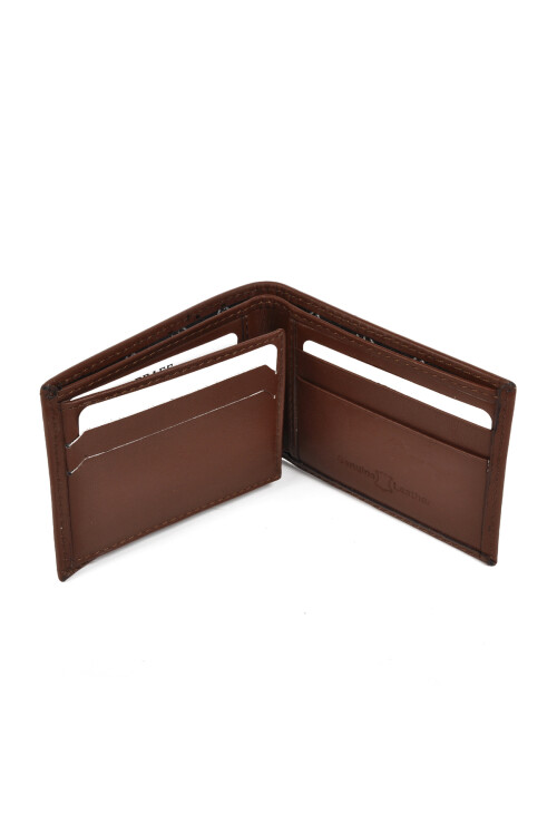 Kahve Hakiki Deri Erkek Cüzdan 8010