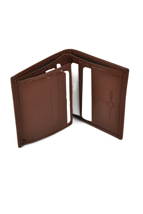 Kahve Hakiki Deri Erkek Cüzdan 8017
