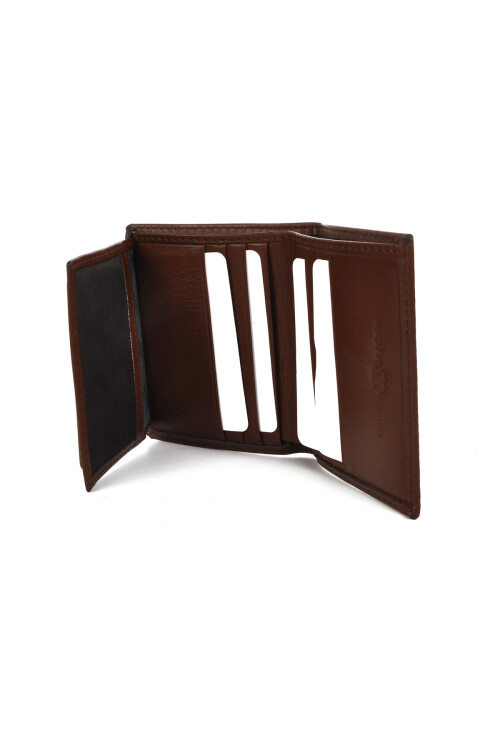 Kahve Hakiki Deri Erkek Cüzdan 8017