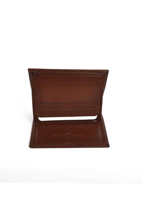 Kahve Hakiki Deri Erkek Cüzdan 8017