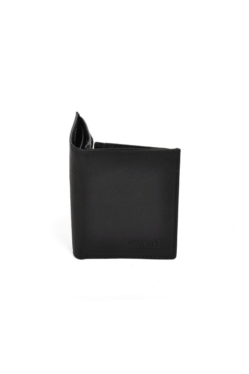Black Genuine Leather Mens Wallet 8033