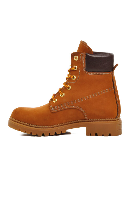 حذاء من الجلد الطبيعي بلون القرفة للجنسين 90001-9